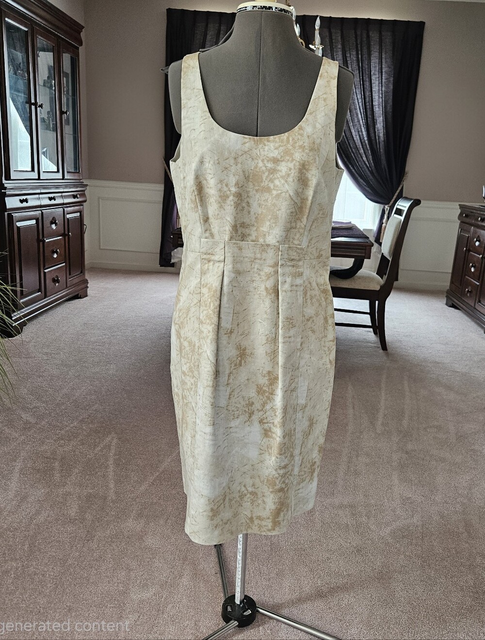 MICHAEL KORS Sleeveless Cream Sheath Dress Sz 10